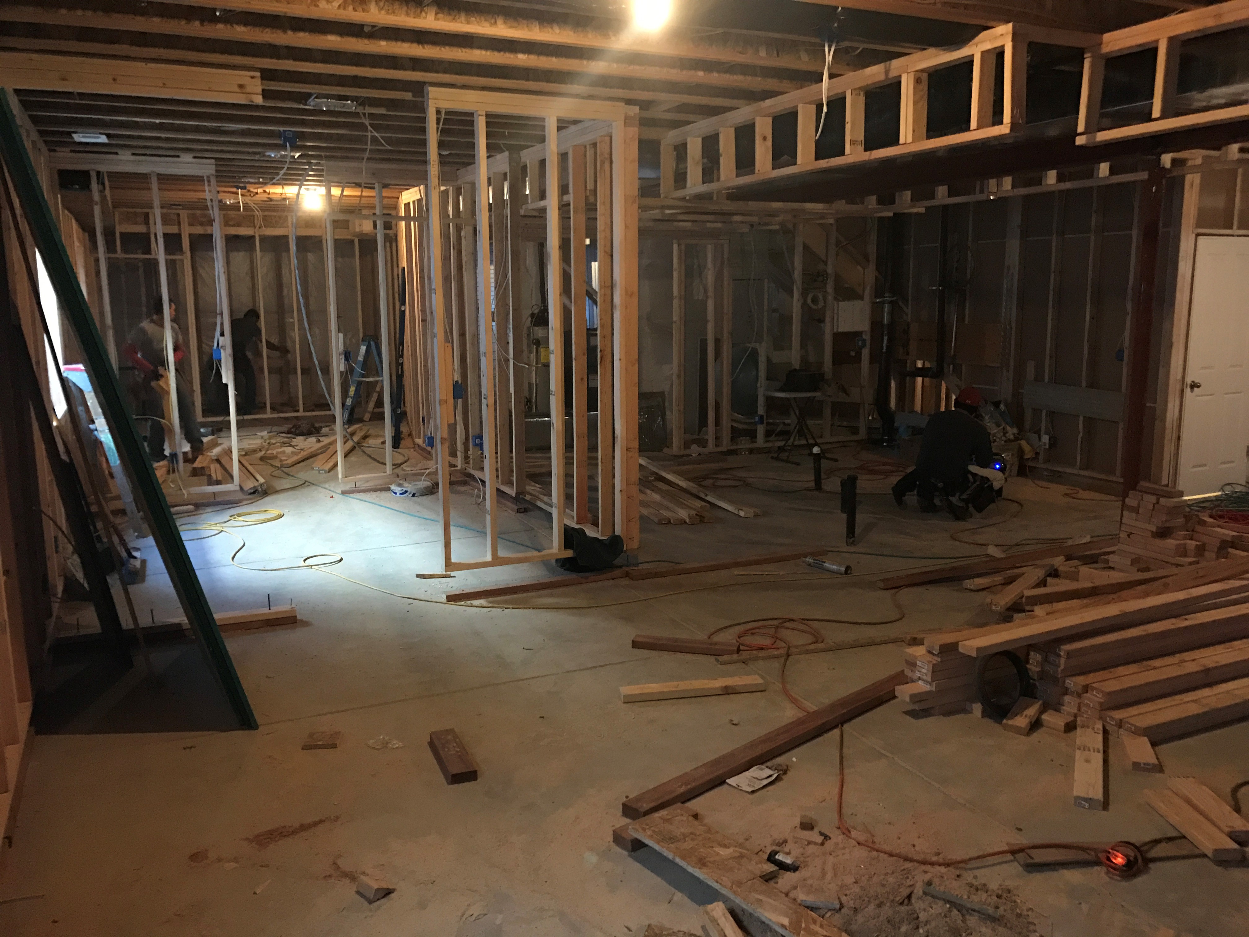 rough framing during construction