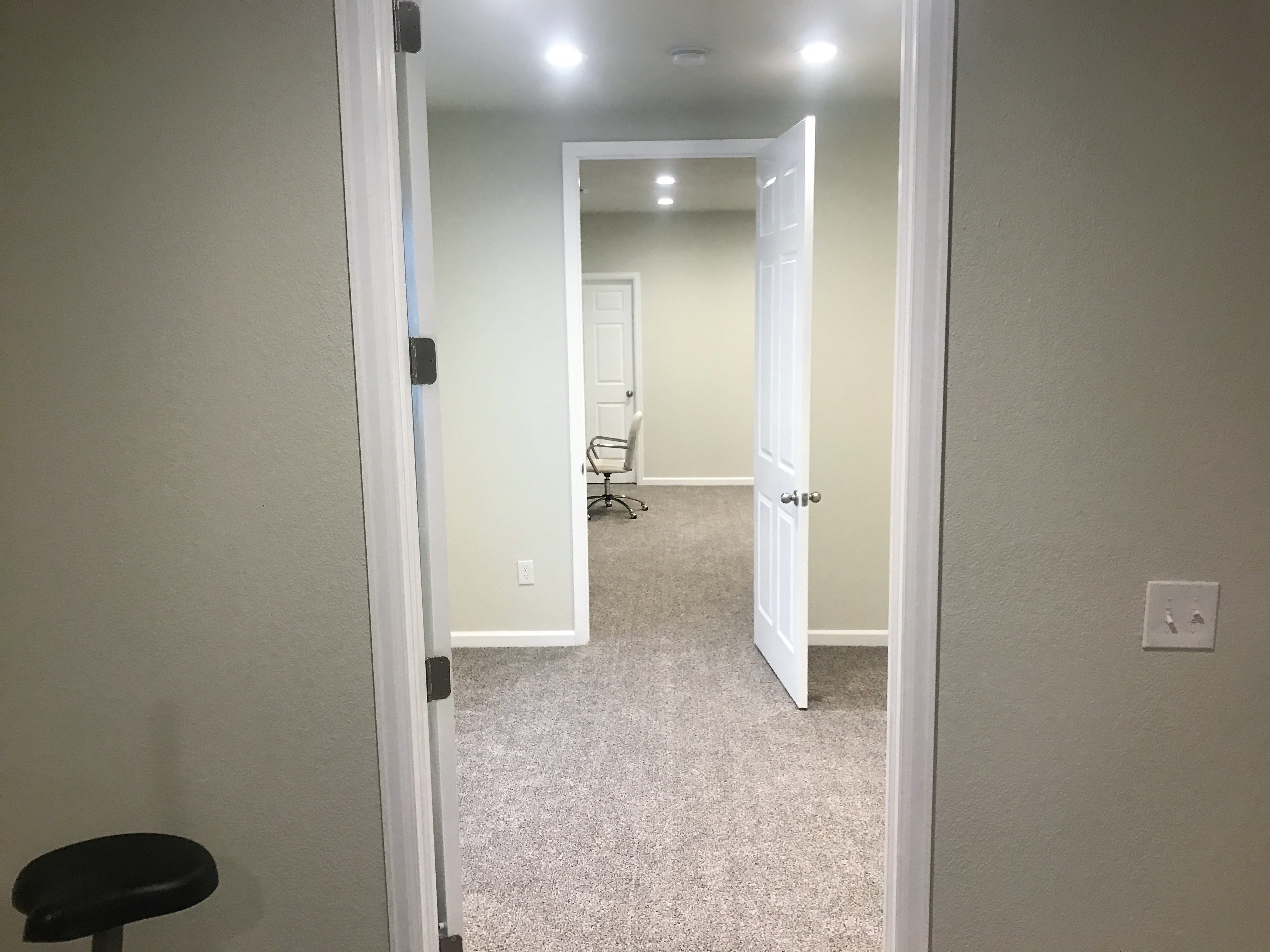 2 doors in a basement