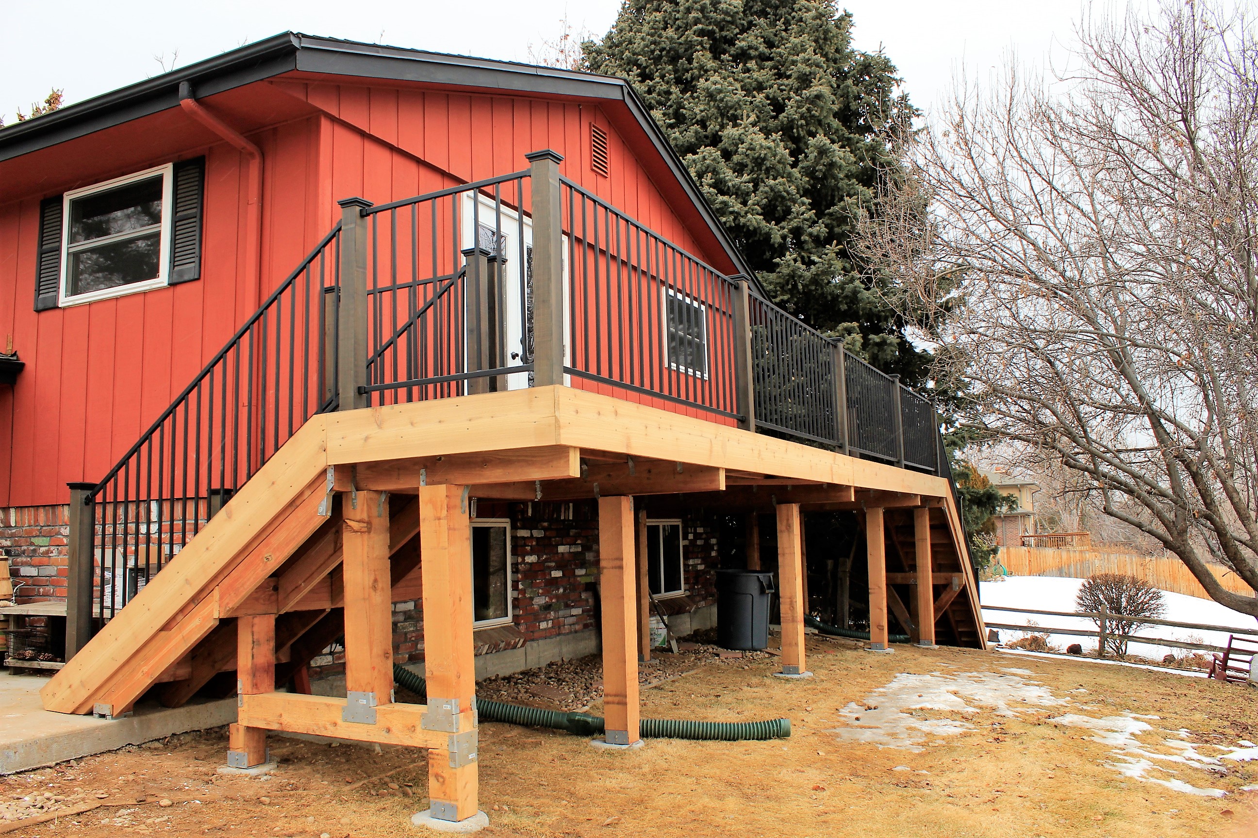 Finished exterior deck